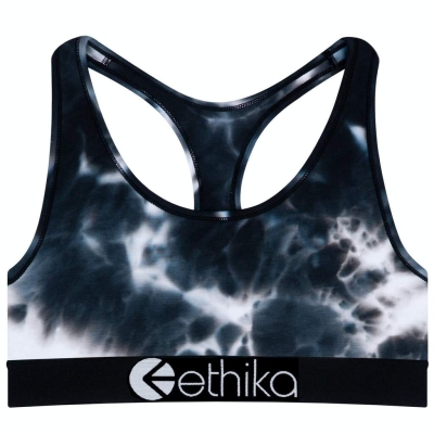 Ethika Acid Dye Sport Bh Dam Marinblå Vita | MNE927185