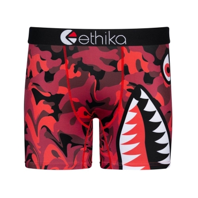 Ethika BMR Stealth Drip Mid Boxers Herr Röda Svarta | RYM078132