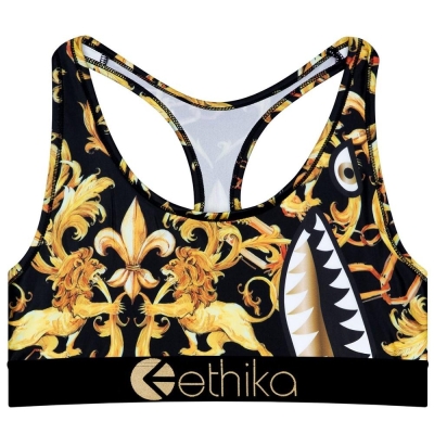 Ethika Bomber Sport Bh Dam Guld Svarta | BOQ132806