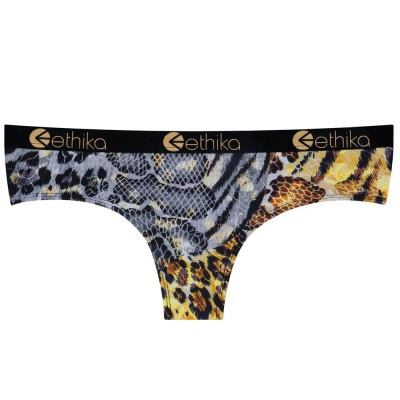 Ethika Golden Twist Cheeky Underwear Dam Leopard | FPS704851