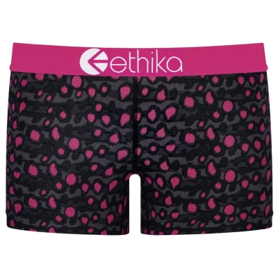 Ethika Graffiti Leo Staple Underwear Dam Grå Rosa | QMY026891