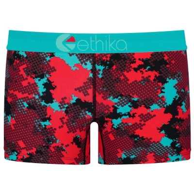 Ethika Halftone Staple Underwear Dam Röda Blå | BML468031