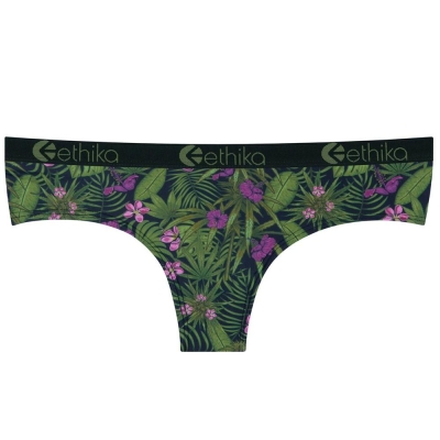 Ethika Hawaiian Haze Cheeky Underwear Dam Gröna | PQH671820