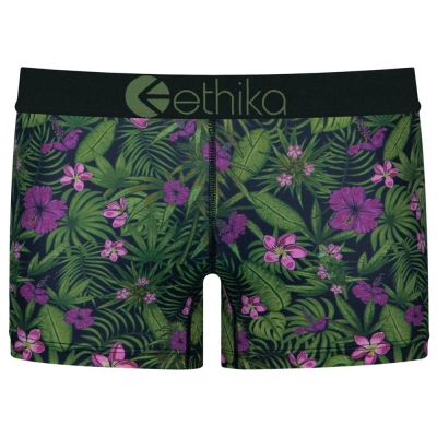 Ethika Hawaiian Haze Staple Underwear Dam Gröna | FLV152693