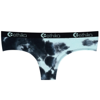 Ethika Lightning Dye Cheeky Underwear Dam Svarta Turkos | KFR395681