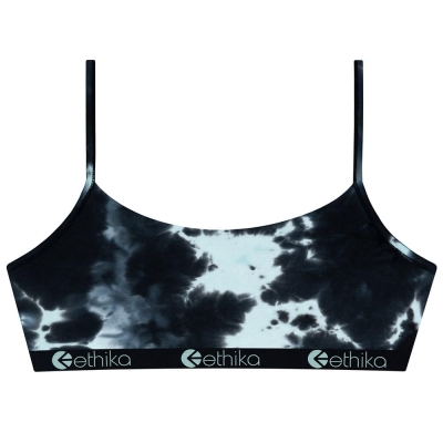 Ethika Lightning Dye Pullover Bra Dam Svarta Turkos | PXU743902