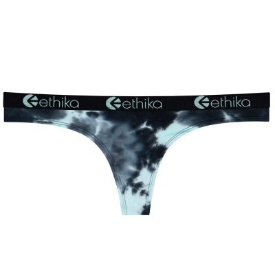 Ethika Lightning Dye String Dam Svarta Turkos | XZM706894