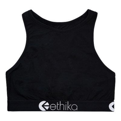 Ethika Midnight High Neck Bra Dam Svarta | HCT560493