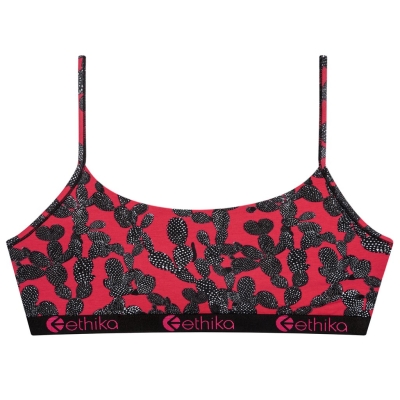 Ethika Pink Cactus Pullover Bra Dam Röda Svarta | GRK426108