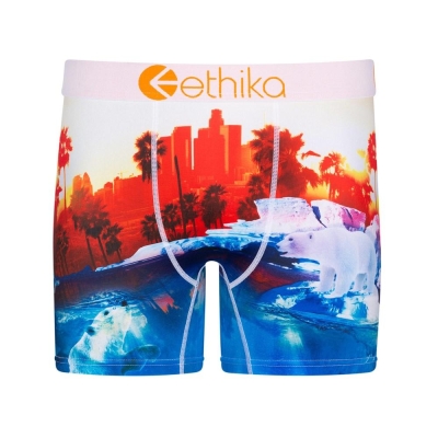 Ethika Polar World Mid Boxers Herr Blå Röda | ZOK261548