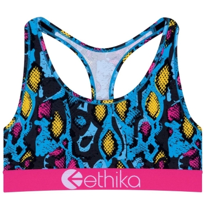 Ethika Punk Viper Sport Bh Dam Blå Rosa | TZL179034