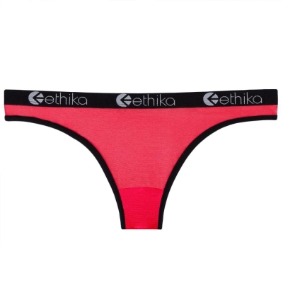 Ethika Sheer Bikini Underwear Dam Röda | MKD275109