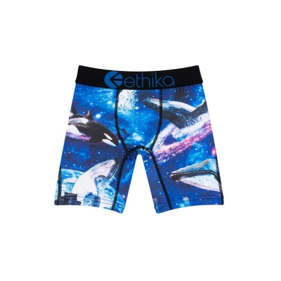 Ethika Space Whale Staple Underkläder Pojke Marinblå | BJQ519463