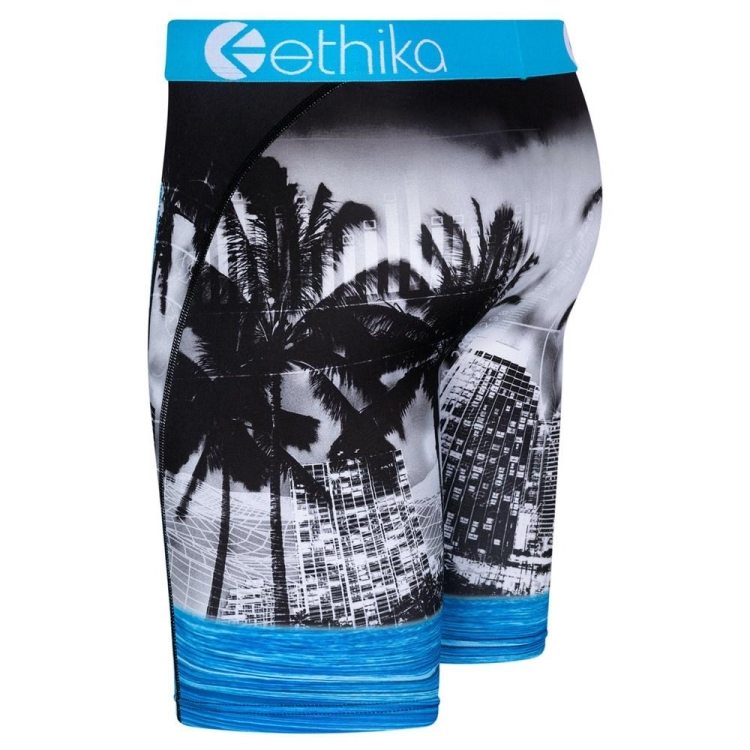 Ethika 5-0 Staple Underwear Herr Vita Blå | YZS791482