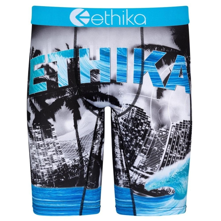 Ethika 5-0 Staple Underwear Herr Vita Blå | YZS791482