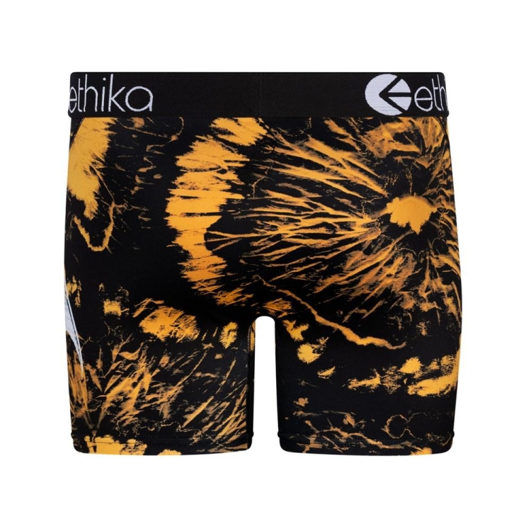 Ethika Acid Wash Mid Boxers Herr Guld Svarta | RKA643952