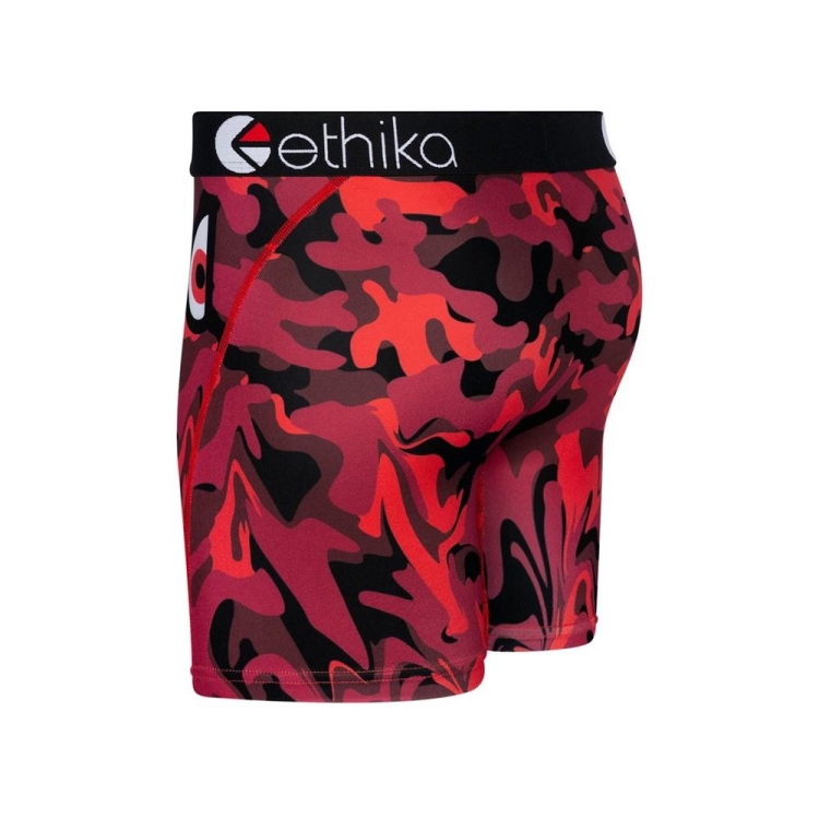 Ethika BMR Stealth Drip Mid Boxers Herr Röda Svarta | RYM078132