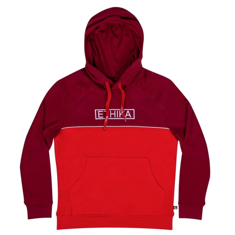 Ethika Bar Logo Hoodie Dam Röda | MGD582391