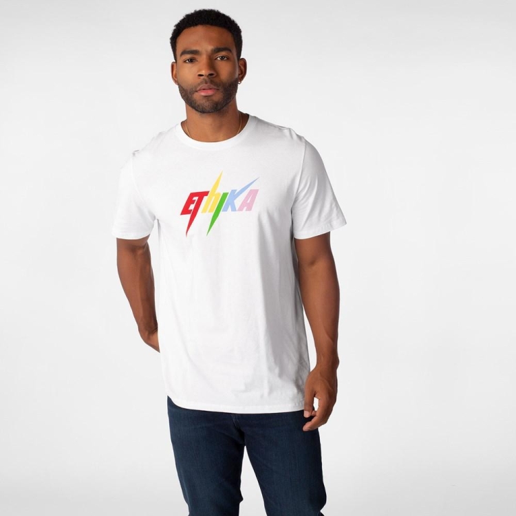 Ethika Bolt T-shirt Herr Vita | PFS386529