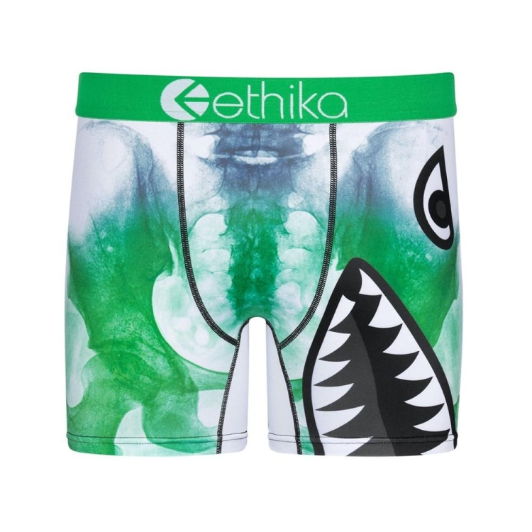 Ethika Bomber Skelly Mid Boxers Herr Vita Gröna | ZMI981072