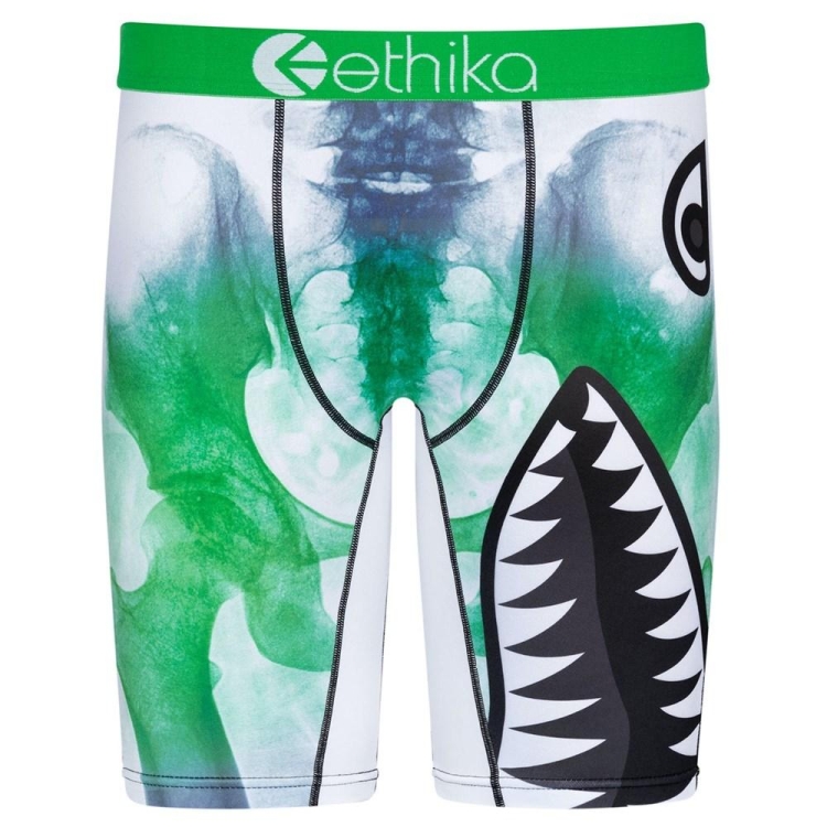 Ethika Bomber Skelly Staple Underwear Herr Vita Gröna | YWL931687