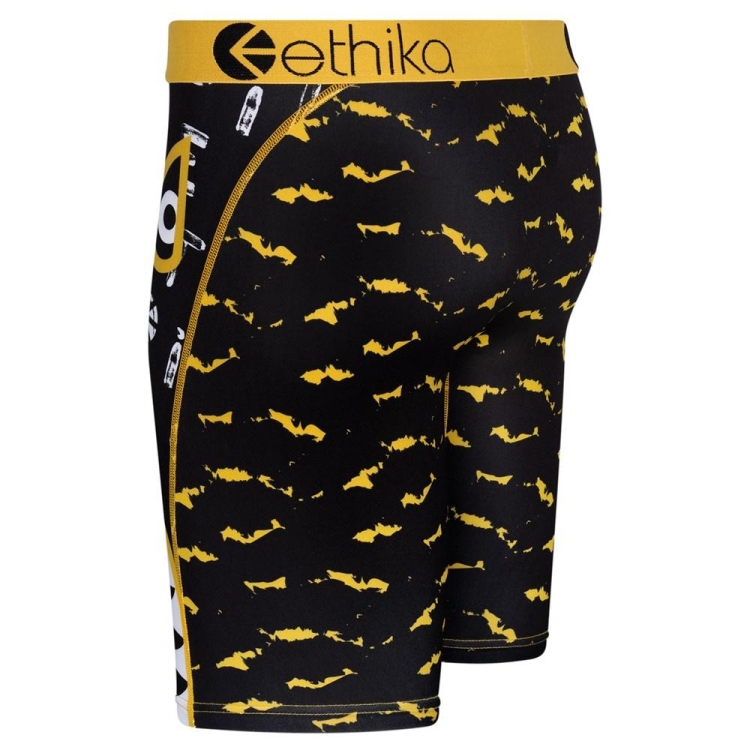 Ethika Bomber Word Finder Staple Underwear Herr Svarta Gula | BJE816549