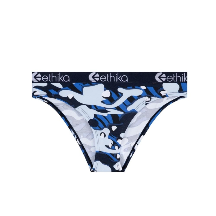 Ethika Camo Tiger Bikini Underkläder Tjej Blå | QVM514706