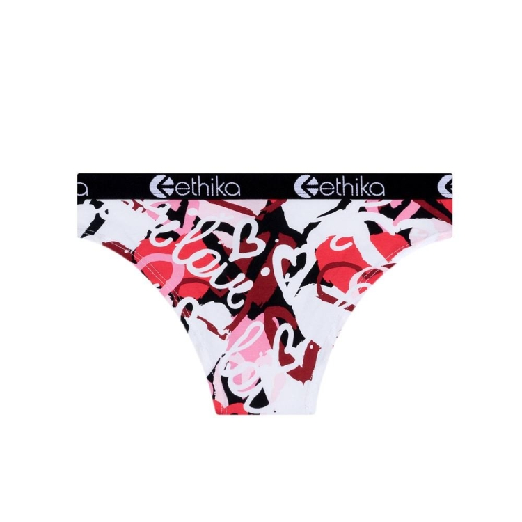 Ethika Chaotic Love Bikini Underkläder Tjej Vita Röda | FAP681470