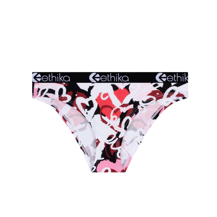 Ethika Chaotic Love Bikini Underkläder Tjej Vita Röda | FAP681470