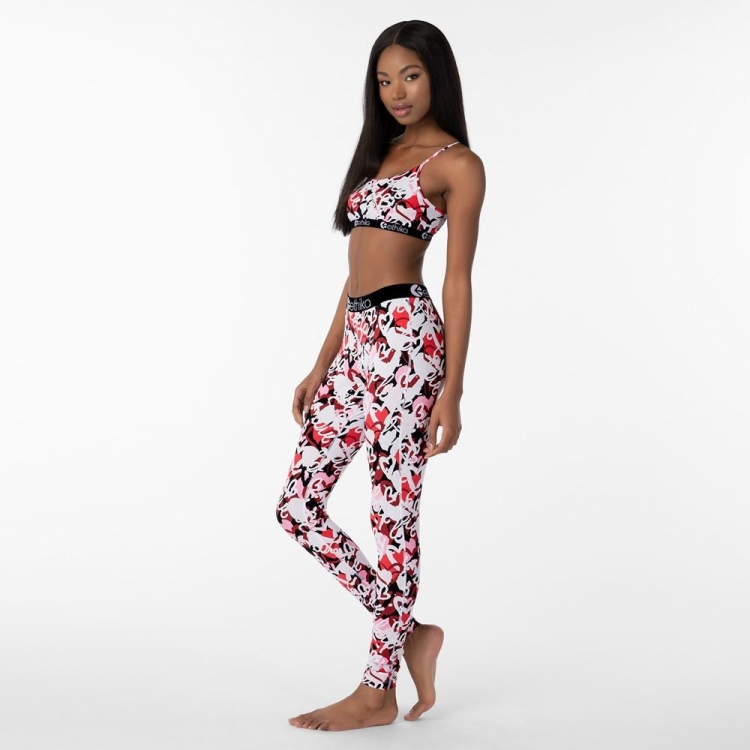 Ethika Chaotic Love Leggings Dam Vita Röda | KSA241563