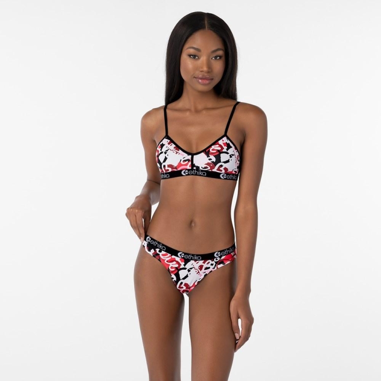 Ethika Chaotic Love String Dam Vita Röda | ONA025317