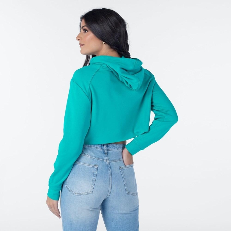 Ethika Cropped Hoodie Dam Turkos | RSU971325