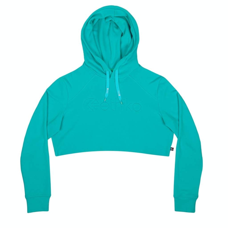 Ethika Cropped Hoodie Dam Turkos | RSU971325