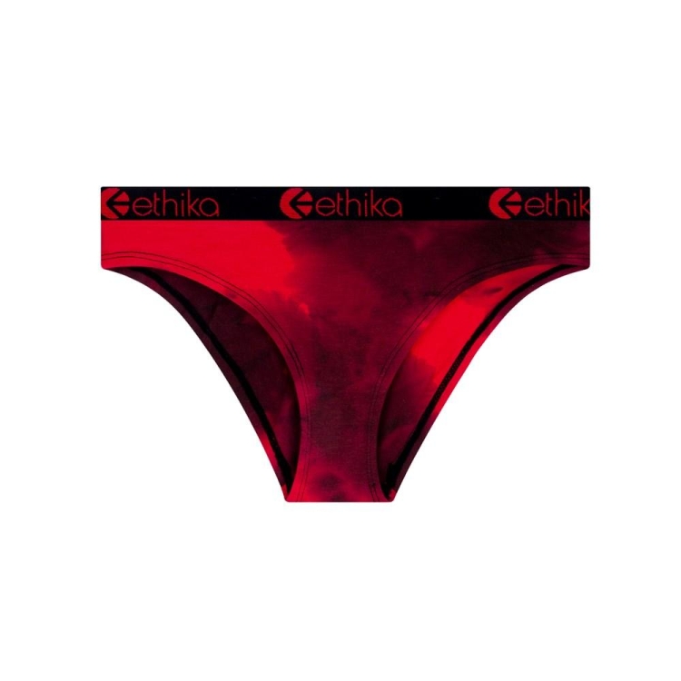 Ethika Crumble Dye Bikini Underkläder Tjej Röda Svarta | UDY287401