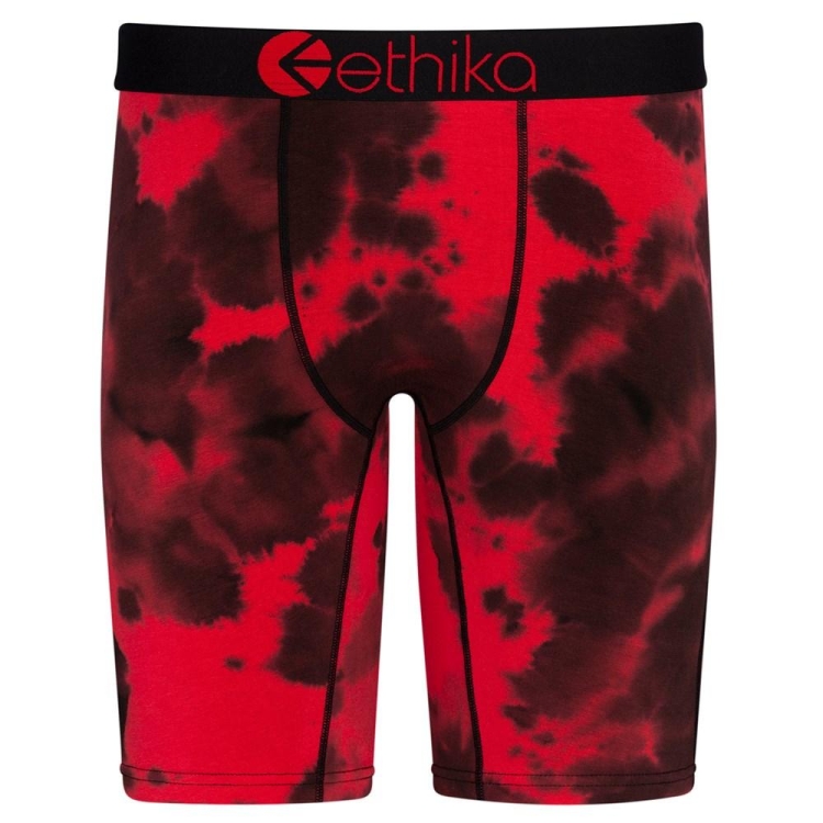 Ethika Crumble Dye Staple Underwear Herr Röda Svarta | WTS893257