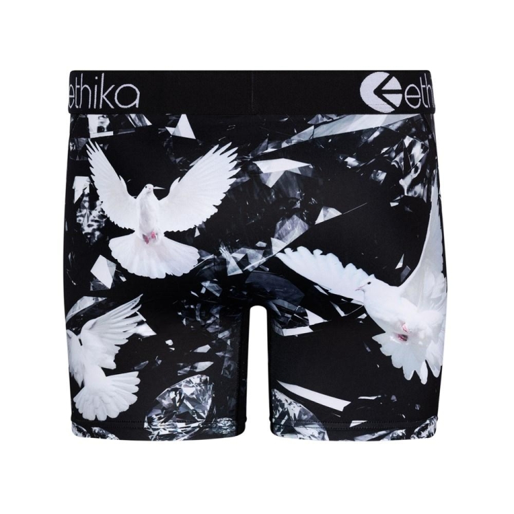 Ethika Dove Diamonds Mid Boxers Herr Svarta Vita | CSM975012