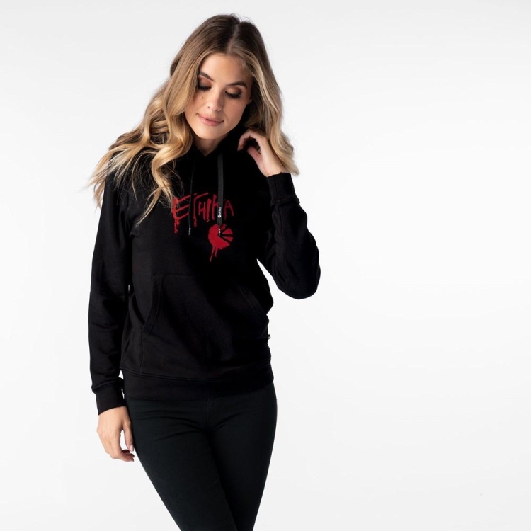 Ethika Drip Hoodie Dam Svarta | BWI493681