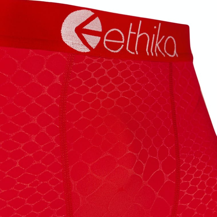 Ethika Embossed Python 3/4 Strumpbyxor Herr Röda | FNQ851970