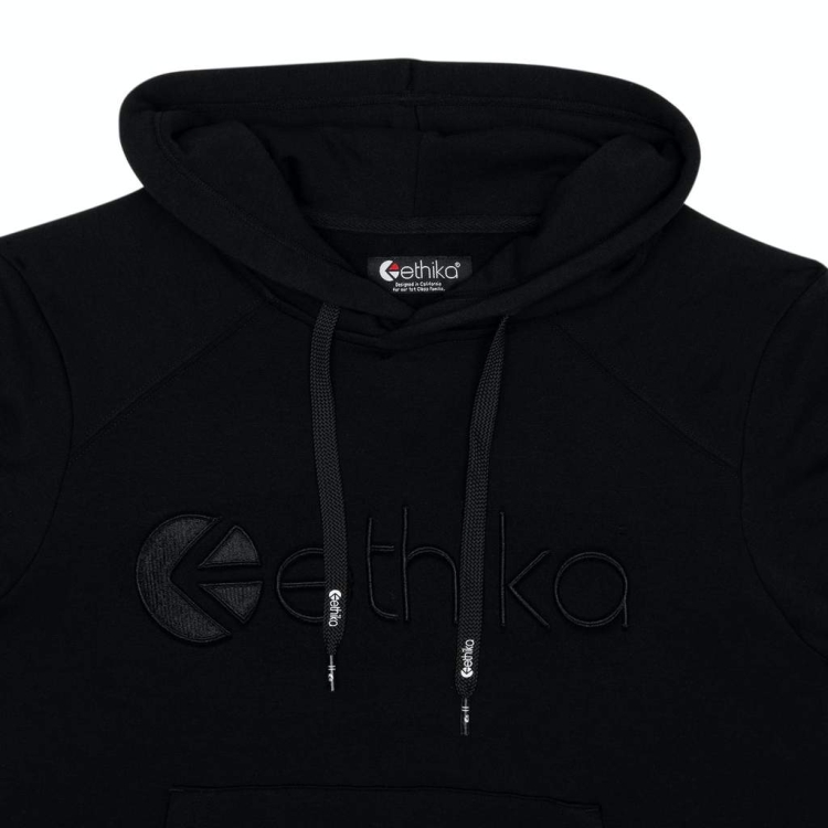 Ethika Embroidered Hoodie Herr Svarta | INL368719