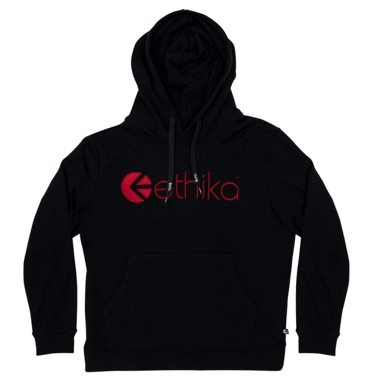 Ethika Embroidered Hoodie Herr Svarta | IZA407892