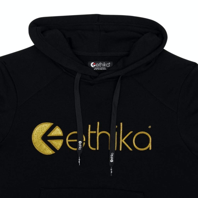 Ethika Embroidered Hoodie Herr Svarta | TVY745316