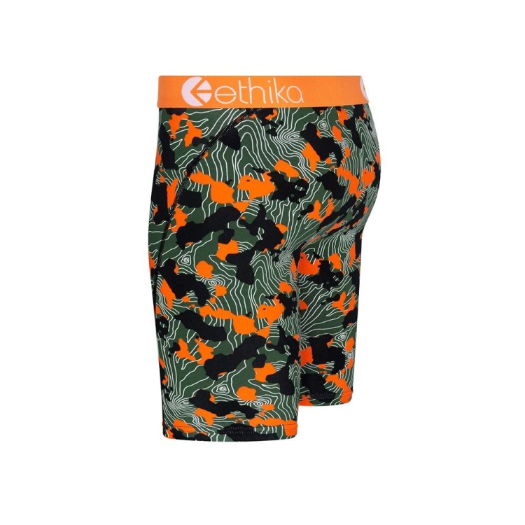 Ethika Forest Camo Staple Underkläder Pojke Gröna Orange | YIV839024