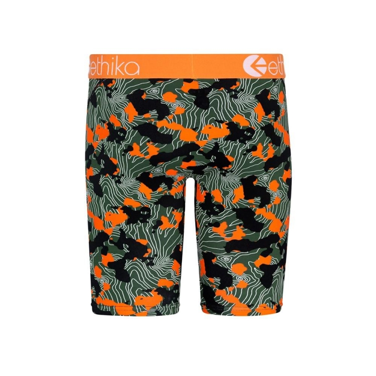 Ethika Forest Camo Staple Underkläder Pojke Gröna Orange | YIV839024