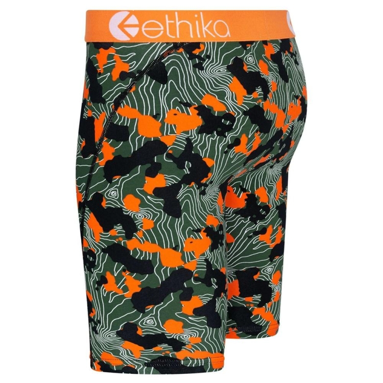 Ethika Forest Camo Staple Underwear Herr Gröna Orange | NWB135946