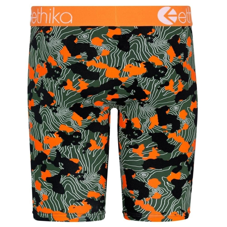 Ethika Forest Camo Staple Underwear Herr Gröna Orange | NWB135946