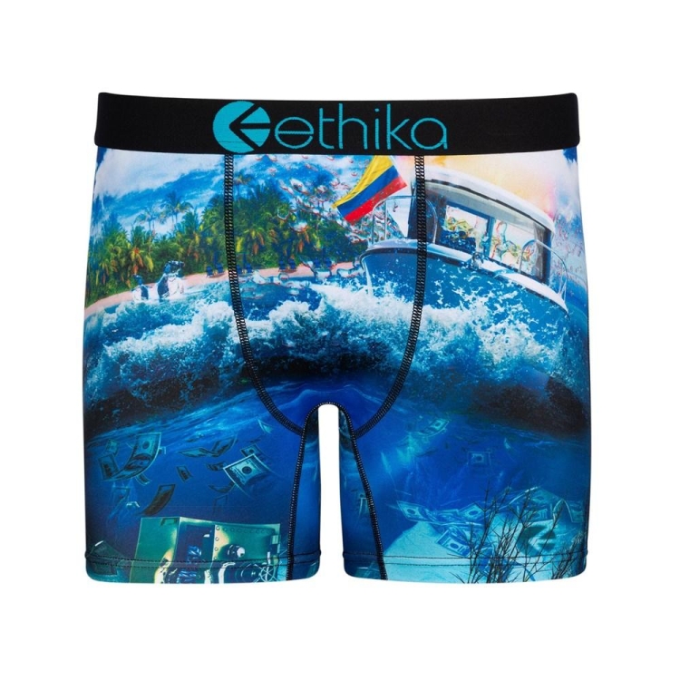 Ethika Free The Trappers Mid Boxers Herr Blå | CIX316247