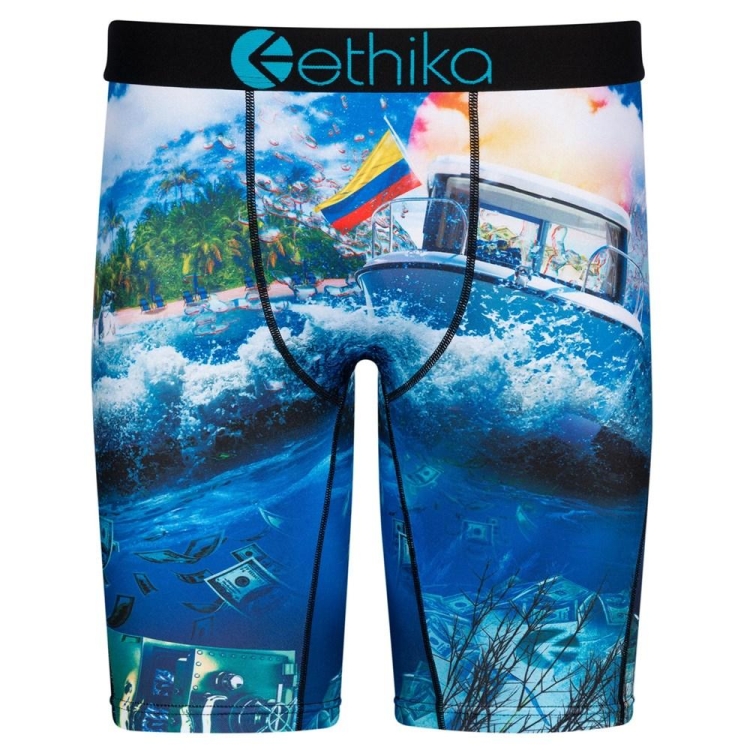 Ethika Free The Trappers Staple Underwear Herr Blå | GOF185709