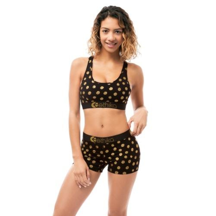 Ethika Gold Member Sport Bh Dam Svarta Guld | EMD465309