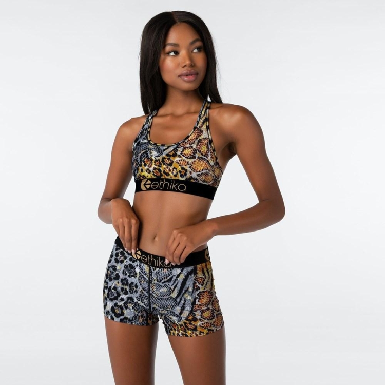 Ethika Golden Twist Sport Bh Dam Leopard | ZAV436170