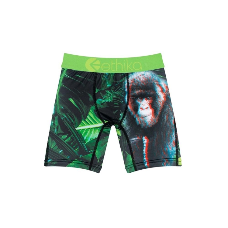 Ethika Gorilla Glitch 3D Staple Underkläder Pojke Gröna | EVB129436